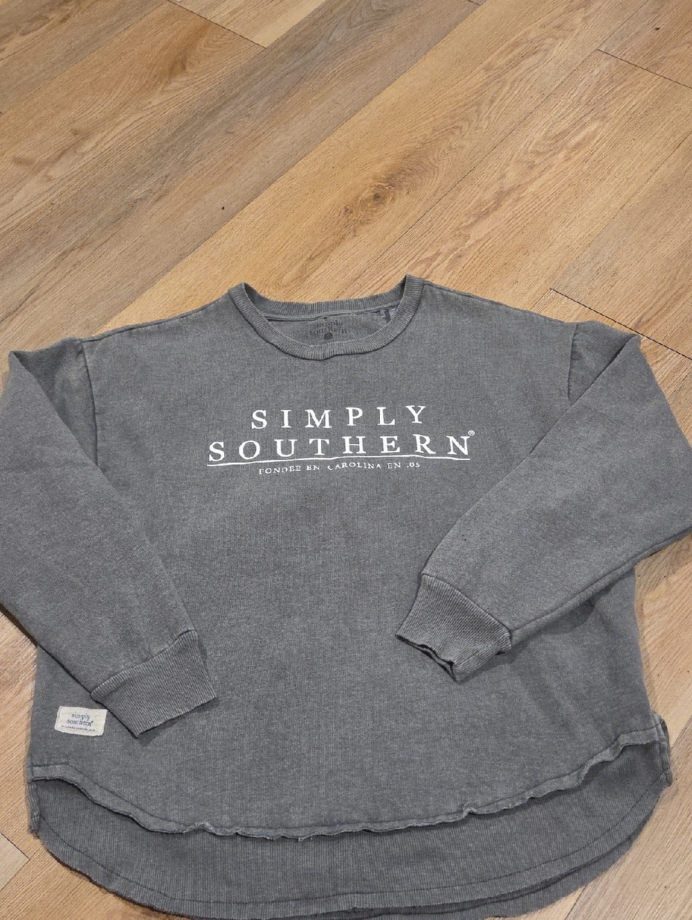 Simply Southern Charcoal Gray Logo Crewneck